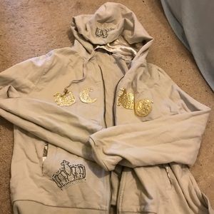 BCBG MaxAzria SZ XL angel wing hoodie